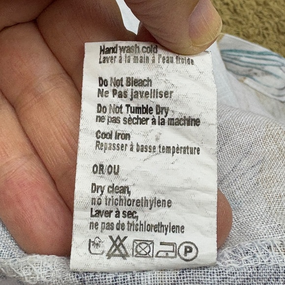 ROSEMARINE Women Linen ButtonUp Shirt Tunic Sz M Beachy Coastal Breathable Italy - Picture 7 of 13